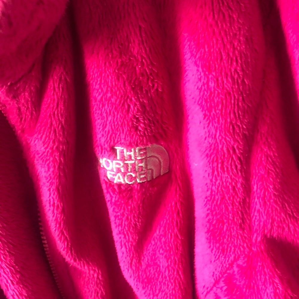 Women’s fleece North Face jacket ! Worn on sleeve